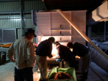 2012年 蕎麦の脱穀作業 - 乾燥機に投入