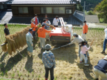 2013年 棚田オーナー収穫祭 - 脱穀作業 C区画