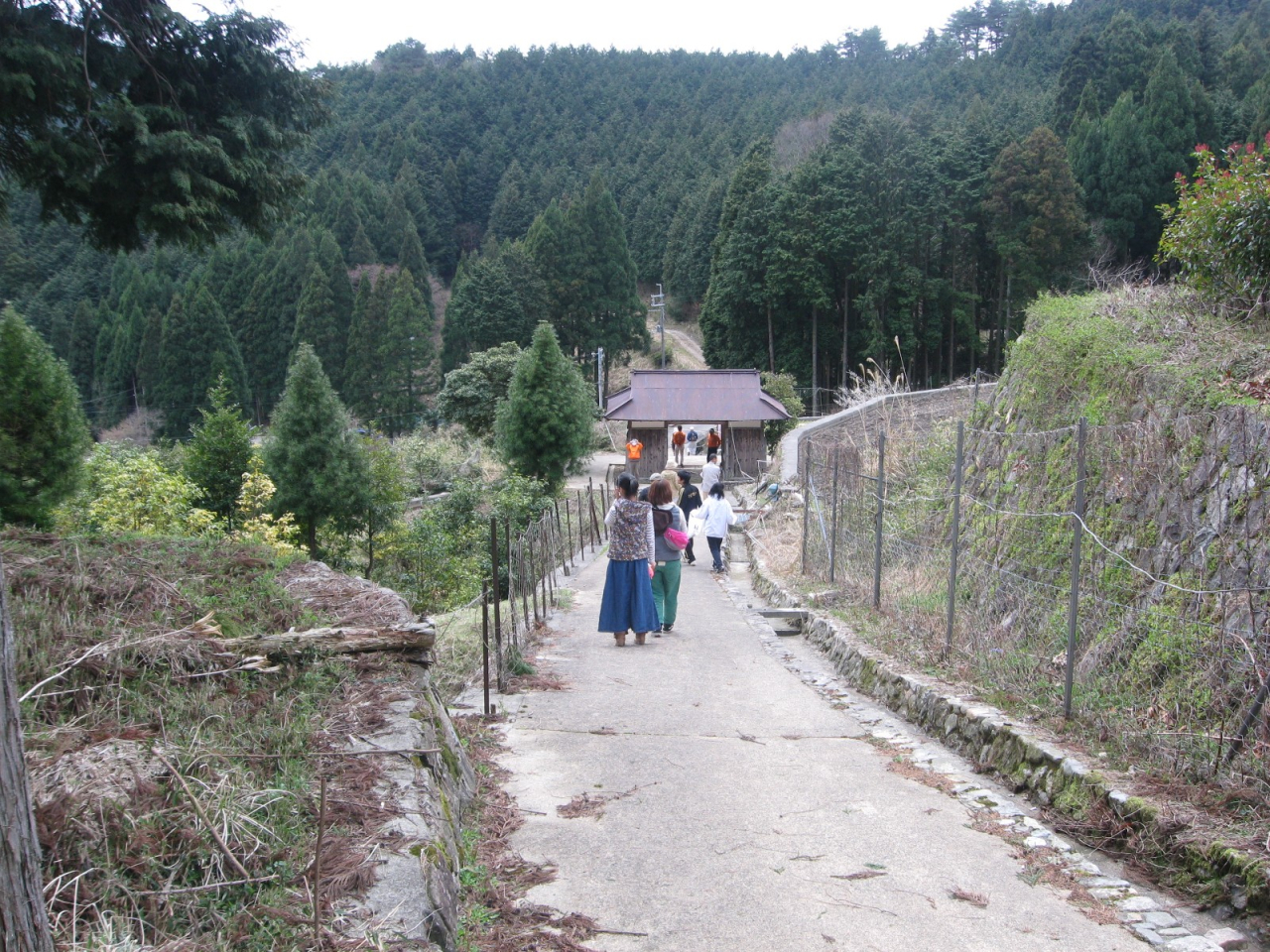 2012年 棚田オーナー対面式 - 神光寺参道と仁王門