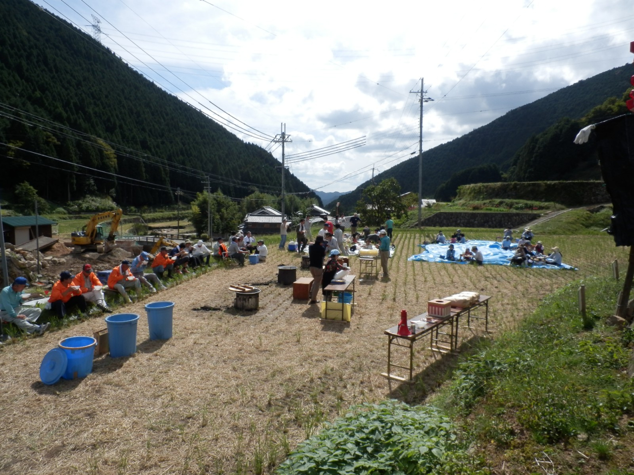 2012年 棚田オーナー収穫祭 - 昼食会（全景）