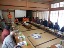 2014年1月19日 淡路島から来客 - 公会堂で交流会