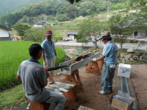 2014年 案山子祭 - アマゴの塩焼の準備