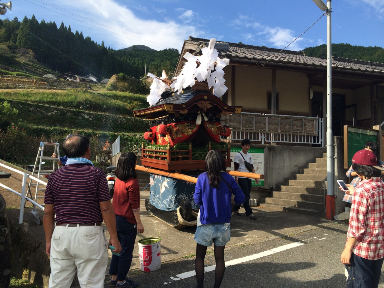 2014年 秋祭宵宮 - 曳山の飾り付けが完成