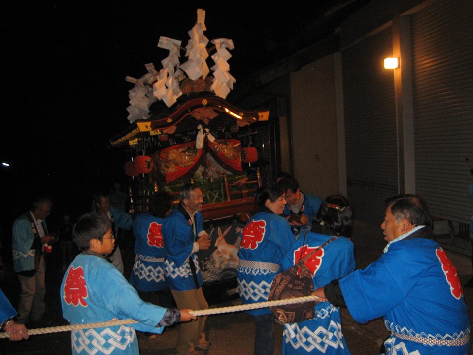 2014年 秋祭宵宮 - 曳山を曳く