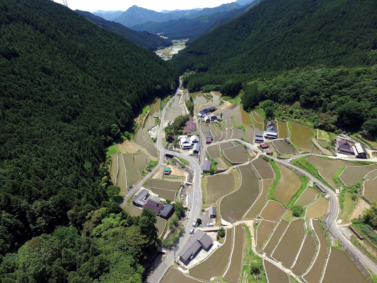 2016年6月1日 ドローン空撮 - 岩座神の棚田