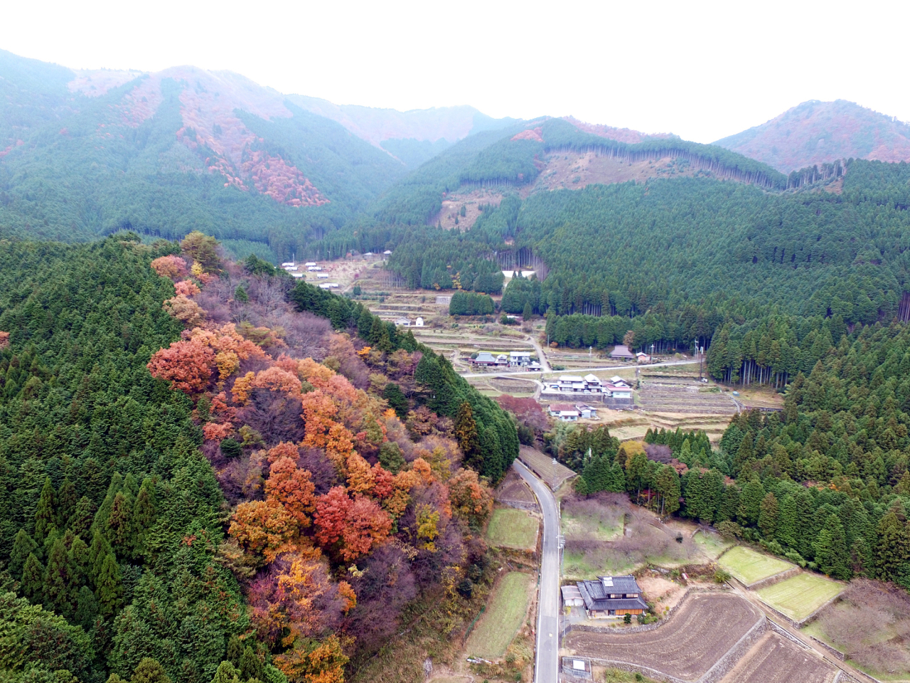 2016年11月 ドローン空撮 - 晩秋の岩座神