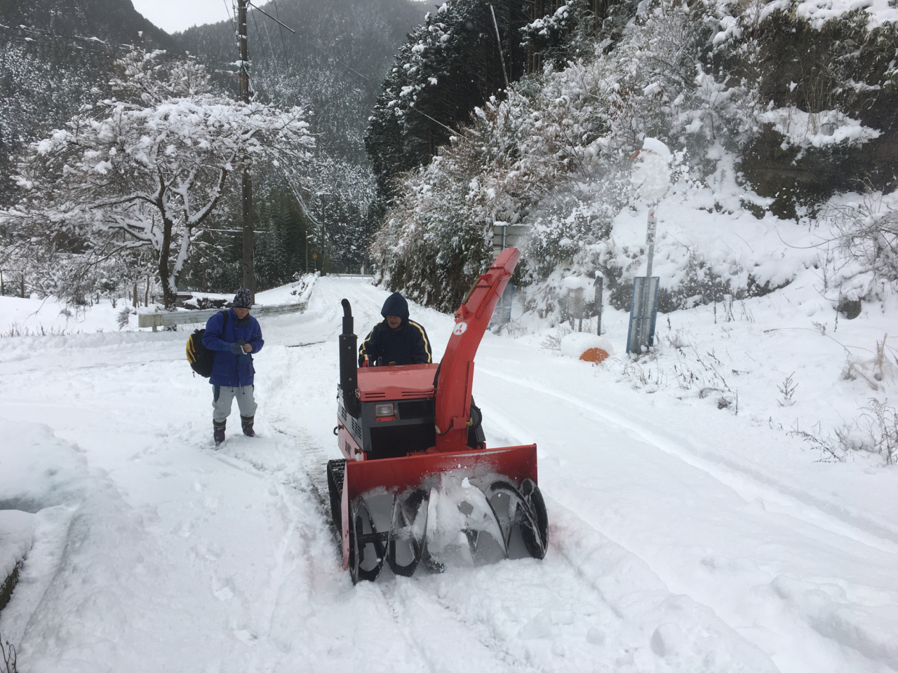 2017年1月14日 雪 - 除雪機