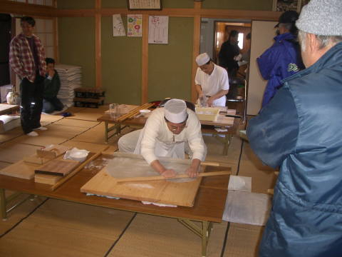 絵日記 2006-01-22 蕎麦打ち大会 - 準備