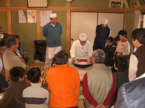 絵日記 2006-01-22 蕎麦打ち大会 - 実演と講義