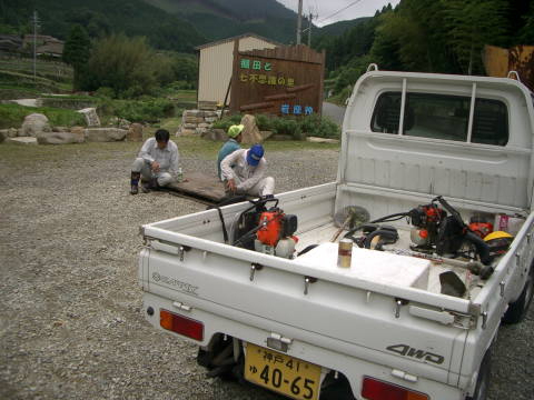 絵日記 2006-07-09 川刈り・道刈り