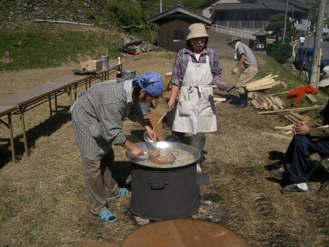 絵日記 2006-10-09 棚田オーナー収穫祭