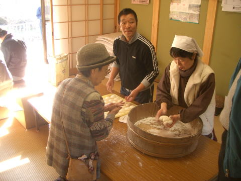 絵日記 2006-12-17 餅搗き・注連縄作り