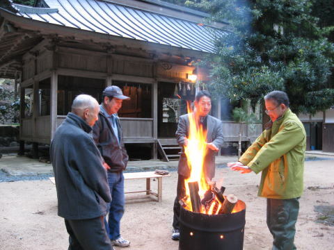 絵日記 2008-01-01 五霊神社初詣