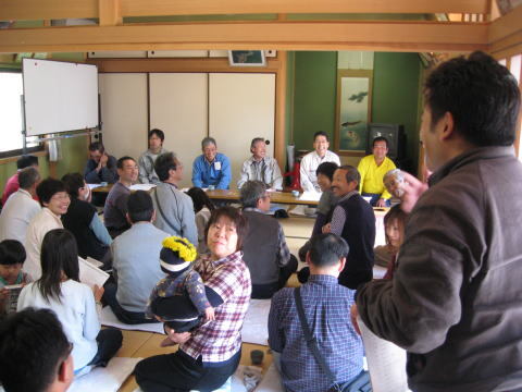 絵日記 2009-04-12 棚田オーナー対面式