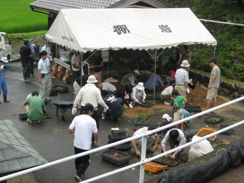 絵日記 2009-07-26 棚田オーナー案山子祭