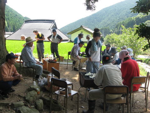 絵日記 2009-08-16 蕎麦種蒔き